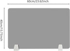 4 Pcs Desk Divider Privacy Panel, 23.6”L X15.8”W Frosted Acrylic Desk Privacy Panels with 8 Clamps for Offices Schools Call Centers (Grey)