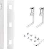 StarTech.com Under Desk Cable Management Tray, Length Adjustable, Clamp-On Installation, No Drilling Required, White