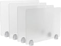 tonchean 4PCS Desk Dividers Office Partitions, Privacy Desk Panel Protective, Frosted Acrylic Shield with Clamps for Offices Schools Call Centers - 23.6”L X15.8”W