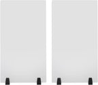 2 Packs Dual Frosted Plexiglass Desk Privacy Panels, 30 x 18 Inch Acrylic Cubicle Desk Dividers, Acrylic Frosted Partition Board, Desk Divider for Classrooms, Offices