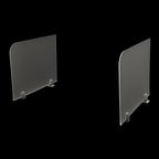 KONKENIE Acrylic Office Privacy Partition Indoor Desk Divider Guard Rectangle Desktop Privacy Panel Privacy Shield Screen for Classroom Office Reception Station Bakery Translucent (23x18x2”,2PCS)