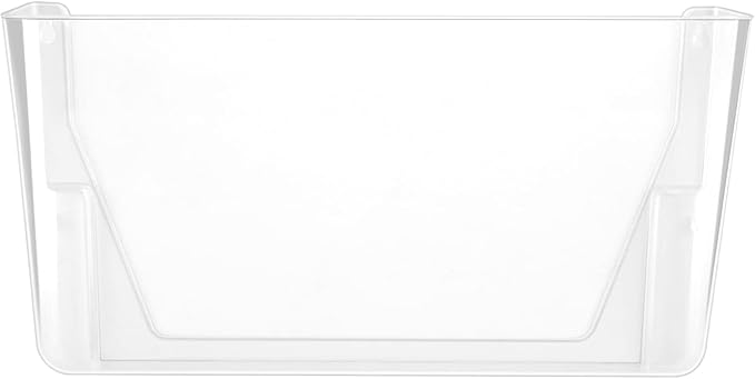Amazon Basics Expandable Plastic Wall Pockets, File Organizer, Stackable, Letter Size, 1-Pocket, Clear