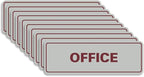 Signs ByLITA Standard Office Sign - Professional Business Signage - Easy to Install (Light Grey/Burgundy) - Medium 5 Pack