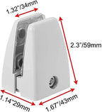 KSWLOR 20 PCS Office Desk Partition Support Bracket,Desk Divider Clamp Brackets Shelf Clip Clamp Holder Screen Clip Holders,Desk Privacy Screen Clips Clamps Sneeze Guard Bracket Support 0-1/2" Panel