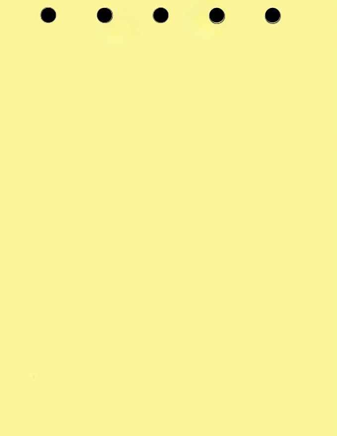 Limited Papers(TM) Writing and Copy Paper, Variation of Colors 8.5" x 11", 5 Hole Top-Punched, 20 Pound Text, 500 Sheets Per Ream. (500, Canary)