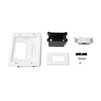 Wall Cable Concealer Management Kit, Recessed Outlet Behind TV for Wall Mount TV with Cable Management Box, in Wall TV Connection Kit Hides Power Cables & Low Voltage Wires Fits All Plugs (NO Wire)