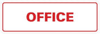 Signs ByLITA Standard Office Sign - Professional Business Signage - Easy to Install (White/Red) - Small 1 Pack