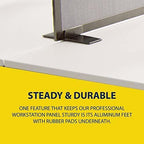 OBEX Acoustical Free Standing Privacy Screen, Cubicle Accessories Desk Privacy Panel, Desk Dividers for Office, Office Furniture Partitions Portable Sound Proof Dividers, 18" x 72", Graphite