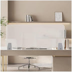 Portable Frosted Acrylic Desk Divider - Free Standing Privacy Panel for Office & Home - Ideal Student Test Shield & Desktop Privacy Solution