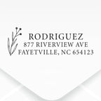 Custom Floral Address Stamp | Choose from 12 Designs | Multiple Ink Color Options | Envelope Return Address Stamp for Couple or Family (Design 11, Large)