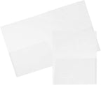 JAM PAPER Plastic Light Weight Flexible Two Pocket Presentation Folders - Clear - 6/Pack