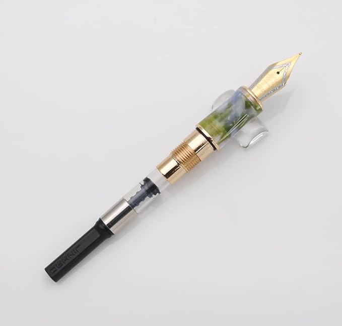 JINHAO 100 Fountain Pen with Ink Converter (Medium Nib 0.7mm, Seaweed Green)