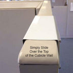 The Original Over the Cube - Quality Aluminum, Changeable Cubicle Nameplate Holder, Satin Silver Base, and Silver Name Plate Holder, (2.75" cubicle wall depth) - Made in the USA
