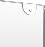 PecMuikee Acrylic Sign Holder 8.5x11 Horizontal, Wall Mount Acrylic Sign Holder and Plastic Paper Display Ad Frame bonus with 3M Tape and Mounting Screws for Restaurants, Office, Market, Store, 2 Pcs