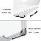 XIWODE 18x24 Inch Magnetic Dry Erase Whiteboard，Silver Aluminum Frame Wall-Mounted for Home School Office Conference Room