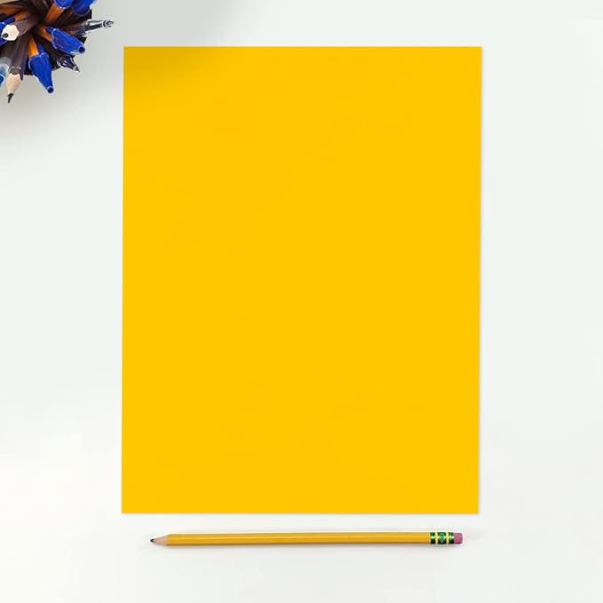 LUXPaper 8.5" x 11" Paper | Letter Size | Sunflower Yellow | 80lb. Text | 1,000 Qty