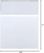 Compuchecks Top Blank Check Paper - 250 Pack, Quick-Books & Laser Printer Compatible - Security Business Checks with Voucher - 8.5" x 11" Platinum Pinstripe