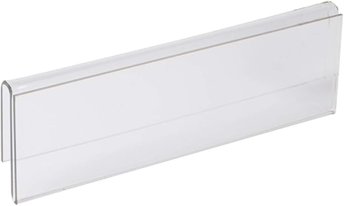 Glass Wall Name Plate Holders - Single Sided 8-1/2" Wide x 2" high (10 - PK, 1/2" Cubicle Wall) by Plastic Products Mfg.