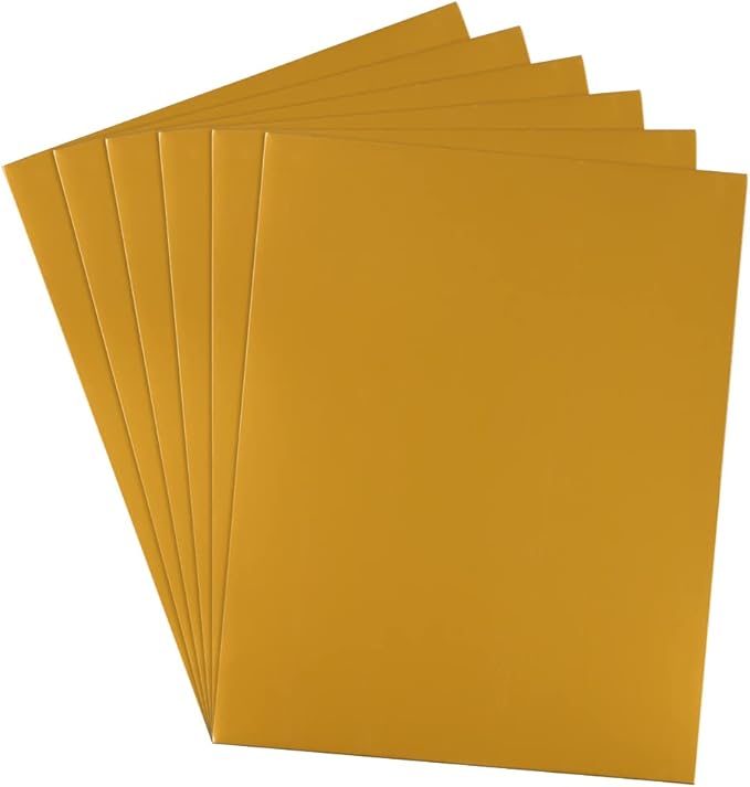 JAM PAPER Laminated Two Pocket Glossy School Folders - Letter Size - High Gloss Gold - Bulk 25/Pack