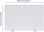 4 Pcs Desk Divider Privacy Panel, 23.6”L X15.8”W Frosted Acrylic Desk Privacy Panels with 8 Clamps for Offices Schools Call Centers (White)