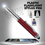 Promotional Pens with your Personalized Text or Custom Business Logo- Bulk 150 Pack- for Marketing, Parties, and Events, 3 in 1 LED Flashlight + Ballpoint Pen + Stylus for Touchscreen Devices, Green