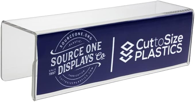 Source One Deluxe Clear Acrylic Name Plate (2 1/4 Inch Hook, Name Plate)