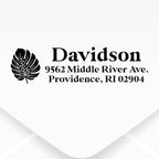 Custom Floral Address Stamp | Choose from 12 Designs | Multiple Ink Color Options | Envelope Return Address Stamp for Couple or Family (Design 7, Large)
