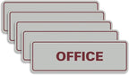 Signs ByLITA Standard Office Sign - Professional Business Signage - Easy to Install (Light Grey/Burgundy) - Large 5 Pack
