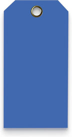 Tags 4 Less 15 Mil Waterproof Plastic Tags, Pack of 100 – 3” x 6” Heavy Duty Plastic Tags for Labeling, Outdoor Tagging, Equipment Labeling, Luggage, Valves & More (Dark Blue)