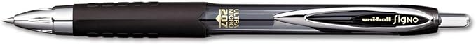 Advantage Gifts Signo 207 Roller Ball Retractable Gel Pens, Medium Point (0.7mm), Black And Blue Ink, 4 Count, Bundle with Plastic Reusable Pouch