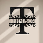 Custom Metal Signs | Personalized Monogram Name Sign | Outdoor Wall Art for Family Name | Custom Name Metal Sign, Last Name, Anniversary, Wedding Gifts for Women, Wife, Parents, couple (Design 2)