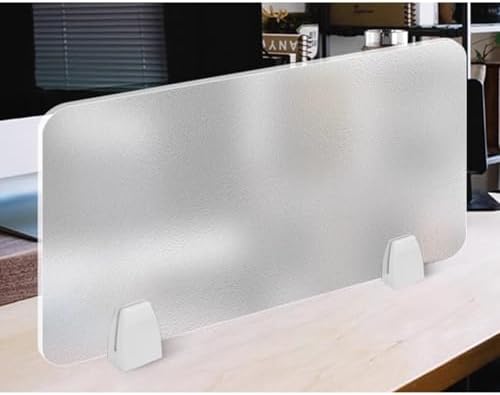 Acrylic Privacy Screen Divider for Desk, Portable Frosted Panel for Office & School Workstations, Reduces Visual Distractions, 100x30cm (39.4x11.8in)