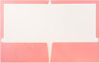 JAM PAPER Laminated Two Pocket Glossy School Folders - Letter Size - High Gloss Baby Pink Pastel - Bulk 50/Box