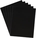 JAM PAPER Laminated Two Pocket Glossy School Folders - Letter Size - High Gloss Black - 6/Pack