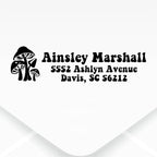 Custom Floral Address Stamp | Choose from 12 Designs | Multiple Ink Color Options | Envelope Return Address Stamp for Couple or Family (Design 12, Medium)
