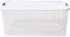 Sterilite 12-Pack Ultra Latching Box, Storage Bins with Lids, Clear Plastic, 116 Quart - Heavy-Duty Organizing Containers for Closet, Bathroom, and Office