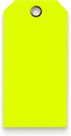 Tags 4 Less 15 Mil Waterproof Plastic Tags, Pack of 100 – 2” x 4” Heavy Duty Plastic Tags for Labeling, Outdoor Tagging, Equipment Labeling, Luggage, Valves & More (Fluorescent Yellow)