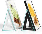 ECKEK ABS Plastic Sign Holder，Menu Displays L Shape Sign Stand Vertical/Horizontal Use (Black A3 297×420mm/11.69×16.54inches)