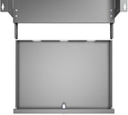 QiaoYoubang Under Desk Lockable Sliding Out Drawer with Cable Management, 17 inch Wide Office Storage Organizer for Standing Desks or tables with a Crossbar less than 3.2" High, 12 Inch Deep