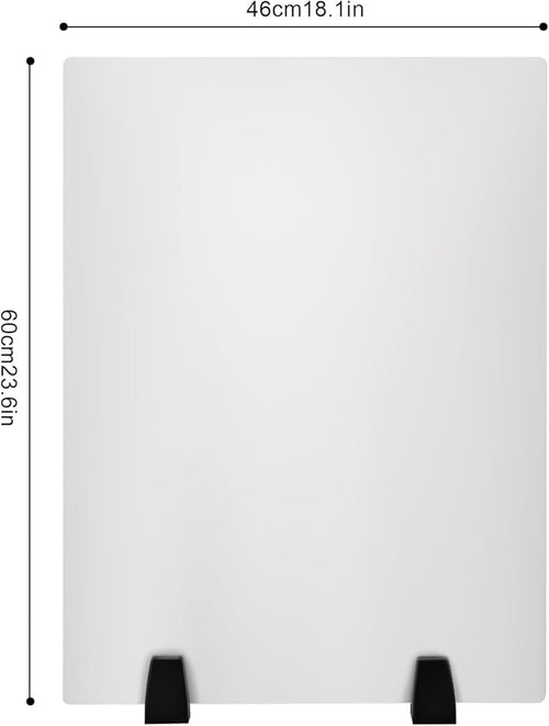 2 Pack Desk Privacy Panels & Dividers, 24 * 18" Frosted Acrylic Desk Partition Panel with Clamps, Portable Privacy Screen for Office, School, Call Center Workstation