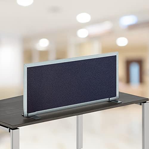 OBEX Acoustical Free Standing Privacy Screen, Cubicle Accessories Desk Privacy Panel, Desk Dividers for Office, Office Furniture Partitions Portable Sound Proof Dividers, 12" x 72", Slate
