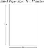 (3-Pack) 11" x 17" Blank Print Paper, 135Sheets/270Pages Blank Loose-Leaf Paper, Ledger Size Printing in Office, 100gsm Blank Paper