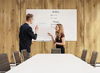 J&J worldwide Magnetic Glass Whiteboard 4' x 3' Ultra White, Large Frameless White Boards for Walls 47 x 35 Inches, Large Dry Erase Board for Office, Home, School