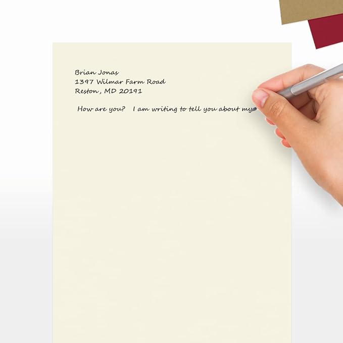 LUXPaper 8.5" x 11" Classic Crest Paper | Letter Size | Natural White | 24lb. Text | 1,000 Qty