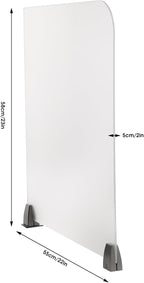 KONKENIE Acrylic Office Privacy Partition Indoor Desk Divider Guard Rectangle Desktop Privacy Panel Privacy Shield Screen for Classroom Office Reception Station Bakery Translucent (23x22x2”,2PCS)