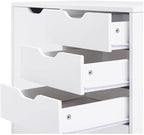 Naomi Home Amy 5-Drawer Craft & Office Storage Cabinet with Shelf, – Rolling Organizer with Pull-Out Door, Adjustable Shelves for Versatile Use, 15.7" D x 18.9" W x 32.2" H