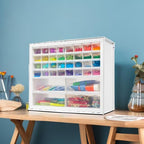 IRIS USA Screw Tool Organizer Small Parts Cabinet Chest, 36-Drawer Hardware Electronics Nuts Bolts Storage Drawers Organization Toolbox Garage Craft Business Teacher Beads Scrapbook Art Hobby - White