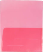 JAM PAPER Plastic Light Weight Flexible Two Pocket Presentation Folders - Red - 6/Pack