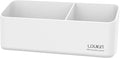 loukin Magnetic and Adhesive Marker Holder, Dry Erase Accessory Tray, Magnetic Storage Organizer for Whiteboard, Glass or Refrigerators (White)