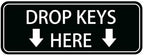 Stick-On Wall Acrylic Drop Keys Here Door Wall Label Signs，For Offices Businesses Residential Homes（9x3 inch）